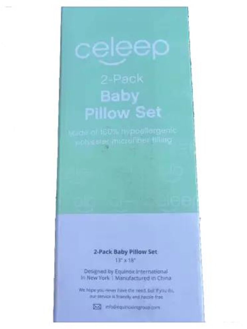 Toddler Pillows Set 2 Pack 13 x 18 Inch Soft Organic Toddler Bedding - Picture 2 of 4